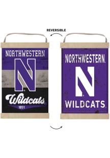 Purple Northwestern Wildcats Reversible Retro Banner Sign