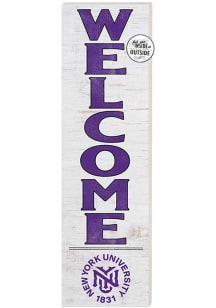 KH Sports Fan NYU Violets 10x35 Welcome Sign