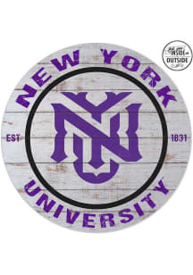 KH Sports Fan NYU Violets 20x20 In Out Weathered Circle Sign