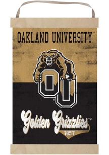 KH Sports Fan Oakland University Golden Grizzlies Reversible Retro Banner Sign