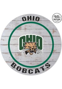 KH Sports Fan Ohio Bobcats 20x20 In Out Weathered Circle Sign