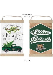 KH Sports Fan Ohio Bobcats Holiday Reversible Banner Sign