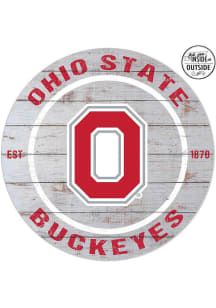 KH Sports Fan Ohio State Buckeyes 20x20 In Out Weathered Circle Sign