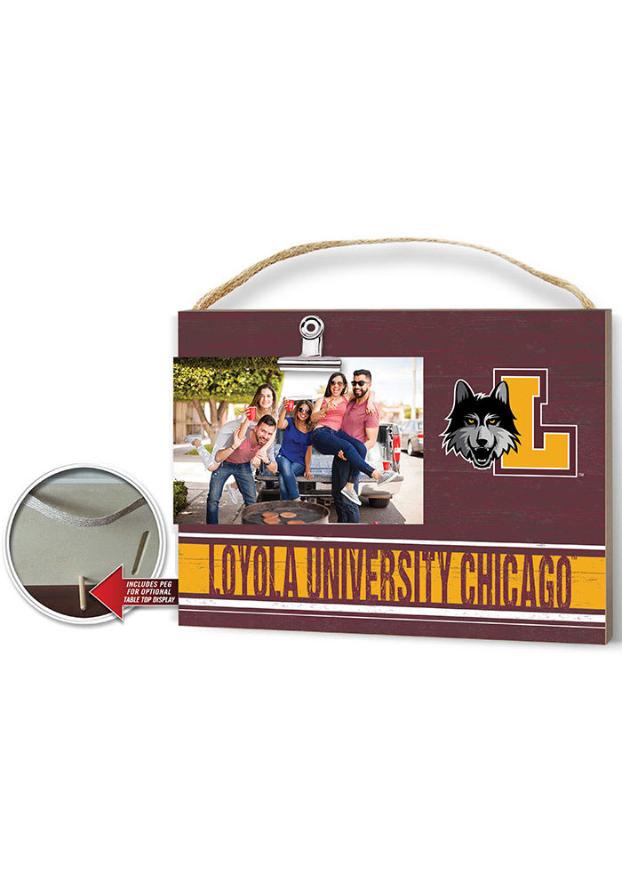 Loyola Ramblers Clip It Colored Logo Photo Picture Frame