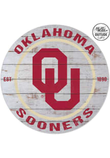 KH Sports Fan Oklahoma Sooners 20x20 In Out Weathered Circle Sign