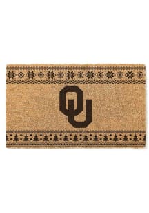 Oklahoma Sooners Holiday Logo Door Mat