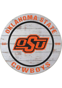 KH Sports Fan Oklahoma State Cowboys 20x20 Weathered Circle Sign