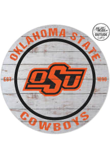 KH Sports Fan Oklahoma State Cowboys 20x20 In Out Weathered Circle Sign