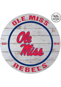 KH Sports Fan Ole Miss Rebels 20x20 In Out Weathered Circle Sign