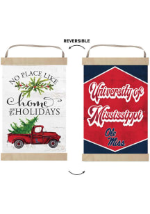 KH Sports Fan Ole Miss Rebels Holiday Reversible Banner Sign