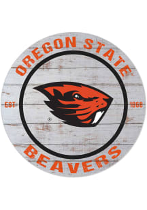 KH Sports Fan Oregon State Beavers 20x20 Weathered Circle Sign
