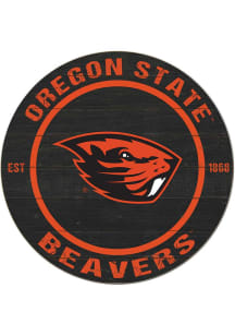 KH Sports Fan Oregon State Beavers 20x20 Colored Circle Sign