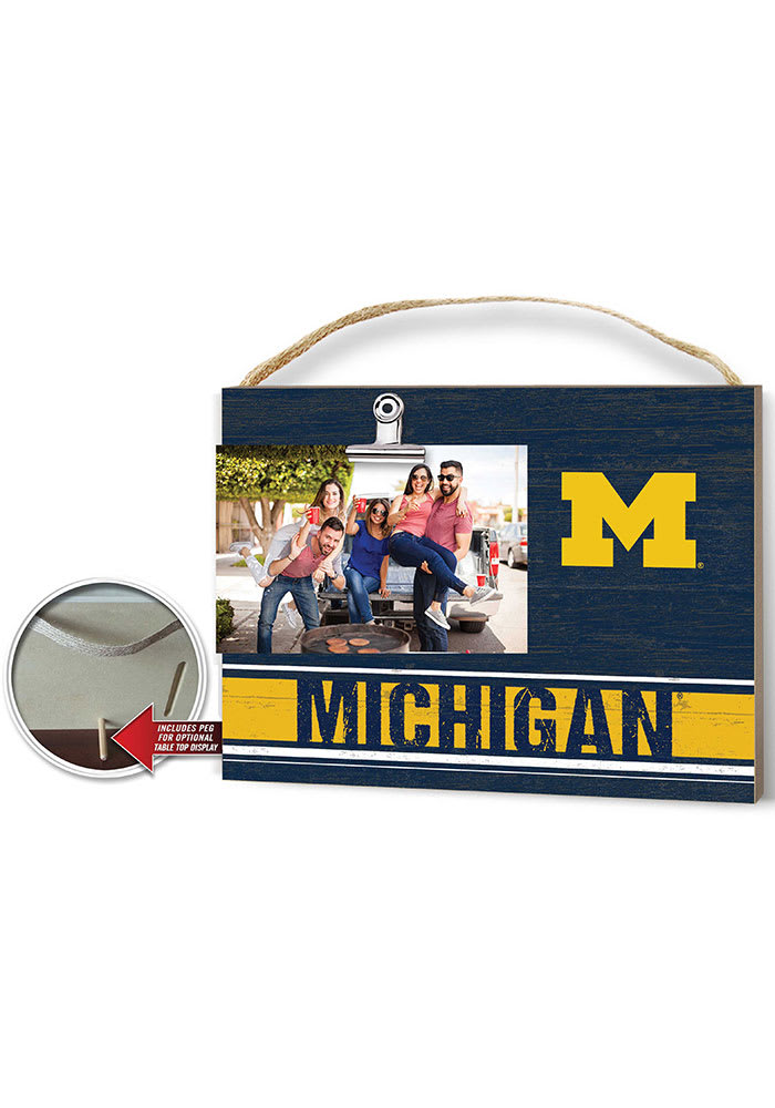 Michigan Wolverines Clip It Colored Logo Photo Picture Frame