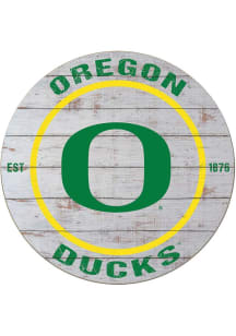 KH Sports Fan Oregon Ducks 20x20 Weathered Circle Sign