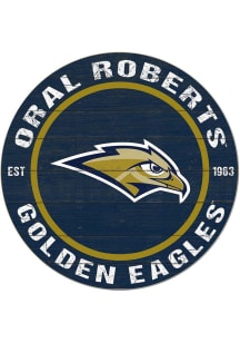 KH Sports Fan Oral Roberts Golden Eagles 20x20 Colored Circle Sign