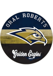 KH Sports Fan Oral Roberts Golden Eagles 20x20 Retro Multi Color Circle Sign
