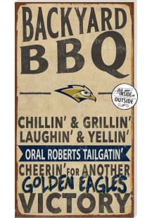KH Sports Fan Oral Roberts Golden Eagles 11x20 Indoor Outdoor BBQ Sign
