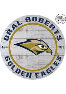 KH Sports Fan Oral Roberts Golden Eagles 20x20 In Out Weathered Circle Sign