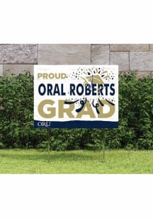 Oral Roberts Golden Eagles 18x24 Proud Grad Logo Yard Sign