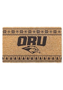 Oral Roberts Golden Eagles Holiday Logo Door Mat
