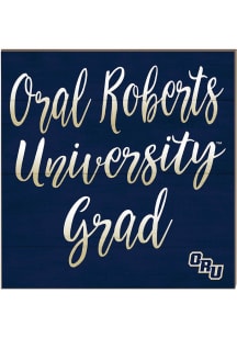 Jardine Oral Roberts Golden Eagles 10in x 10in Grad Sign - Navy Blue