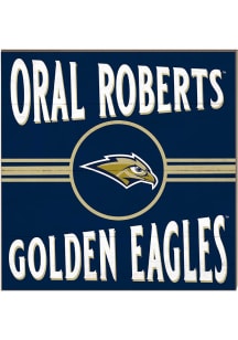 Jardine Oral Roberts Golden Eagles 10x10 Retro Sign - Navy Blue
