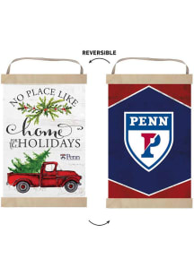 KH Sports Fan Pennsylvania Quakers Holiday Reversible Banner Sign