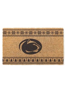 Brown Penn State Nittany Lions Holiday Logo Door Mat