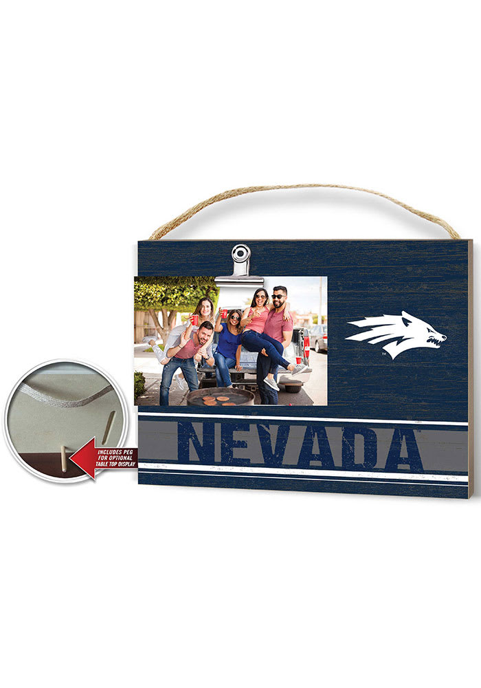 Nevada Wolf Pack Clip It Colored Logo Photo Picture Frame