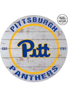 KH Sports Fan Pitt Panthers 20x20 In Out Weathered Circle Sign
