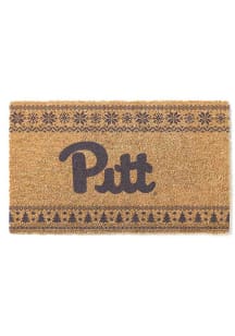 Pitt Panthers Holiday Logo Door Mat