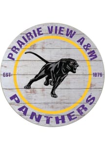 KH Sports Fan Prairie View A&amp;M Panthers 20x20 Weathered Circle Sign