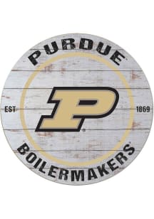 KH Sports Fan Purdue Boilermakers 20x20 Weathered Circle Sign