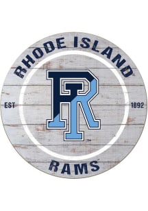 KH Sports Fan Rhode Island Rams 20x20 Weathered Circle Sign