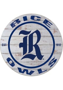 KH Sports Fan Rice Owls 20x20 Weathered Circle Sign
