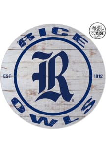 KH Sports Fan Rice Owls 20x20 In Out Weathered Circle Sign
