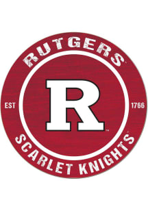 KH Sports Fan Rutgers Scarlet Knights 20x20 Colored Circle Sign