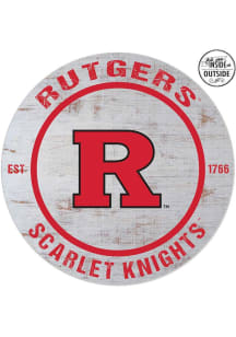 KH Sports Fan Rutgers Scarlet Knights 20x20 In Out Weathered Circle Sign
