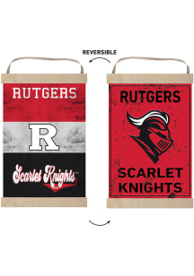 KH Sports Fan Rutgers Scarlet Knights Reversible Retro Banner Sign
