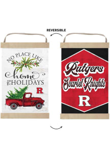KH Sports Fan Rutgers Scarlet Knights Holiday Reversible Banner Sign