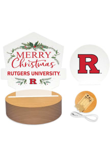 Red Rutgers Scarlet Knights Holiday Light Set Desk Accessory