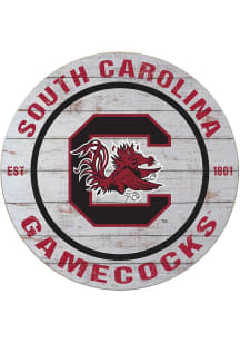 KH Sports Fan South Carolina Gamecocks 20x20 Weathered Circle Sign