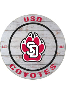 KH Sports Fan South Dakota Coyotes 20x20 Weathered Circle Sign