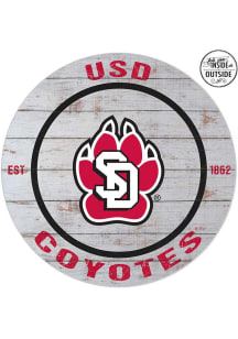 KH Sports Fan South Dakota Coyotes 20x20 In Out Weathered Circle Sign