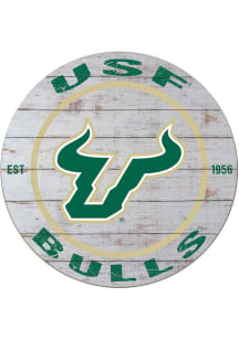 KH Sports Fan South Florida Bulls 20x20 Weathered Circle Sign