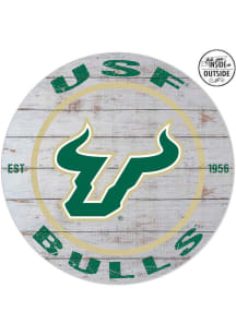 KH Sports Fan South Florida Bulls 20x20 In Out Weathered Circle Sign