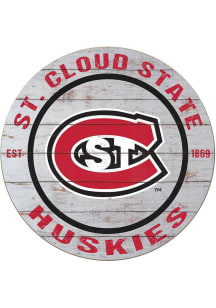 KH Sports Fan St Cloud State Huskies 20x20 Weathered Circle Sign