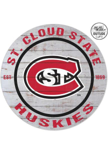 KH Sports Fan St Cloud State Huskies 20x20 In Out Weathered Circle Sign