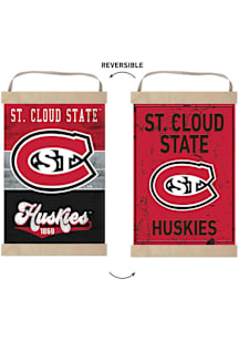 KH Sports Fan St Cloud State Huskies Reversible Retro Banner Sign - Red