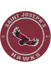KH Sports Fan Saint Josephs Hawks 20x20 Colored Circle Sign